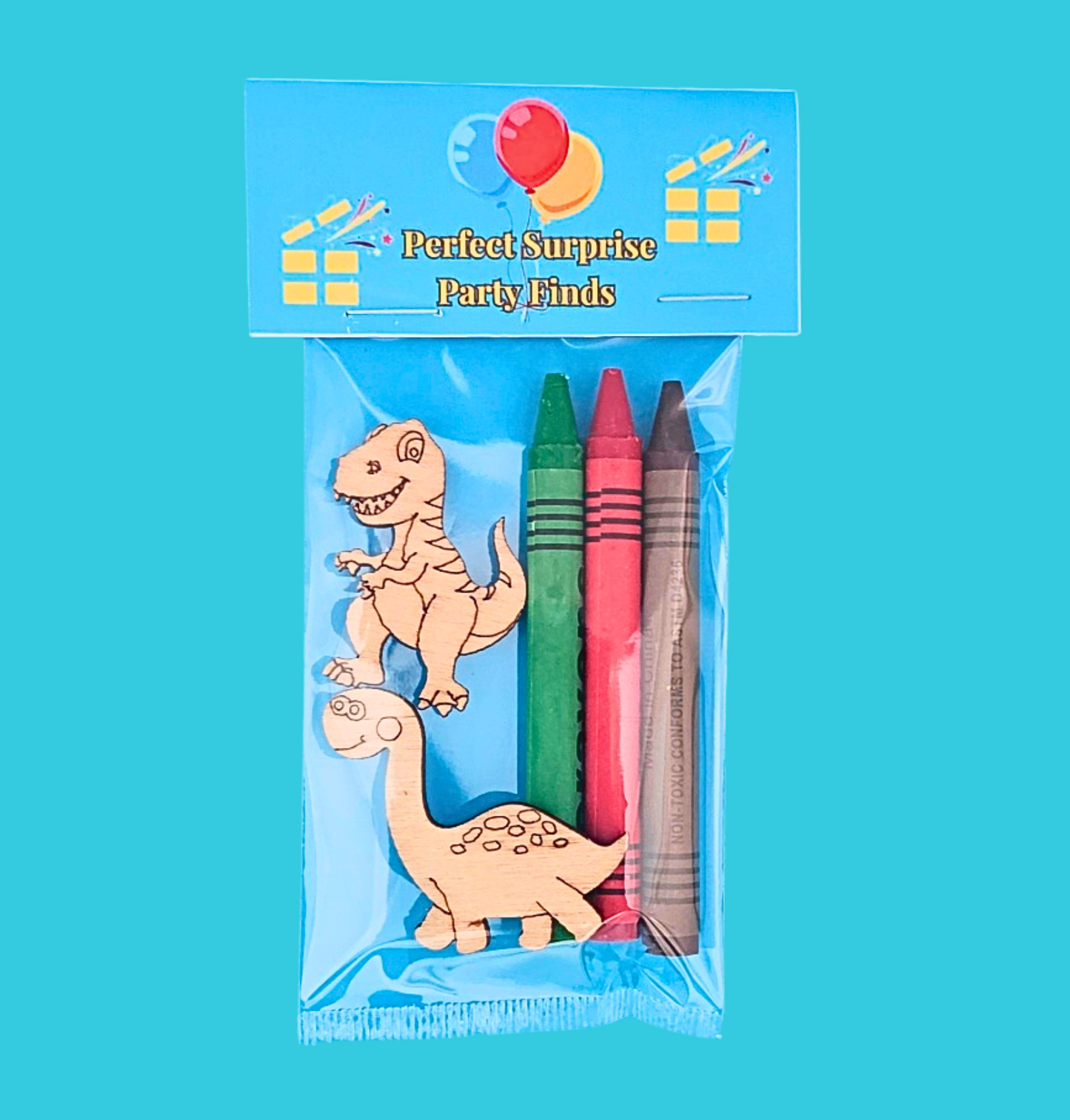 Pre-Packed Dinosaur Crayon Set
