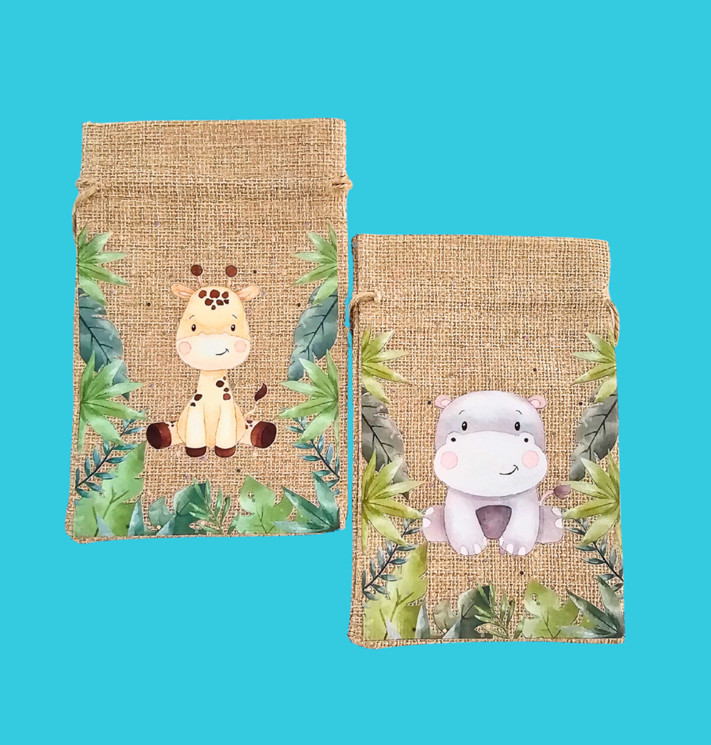 Party Bag-Drawstring-Jungle Animal