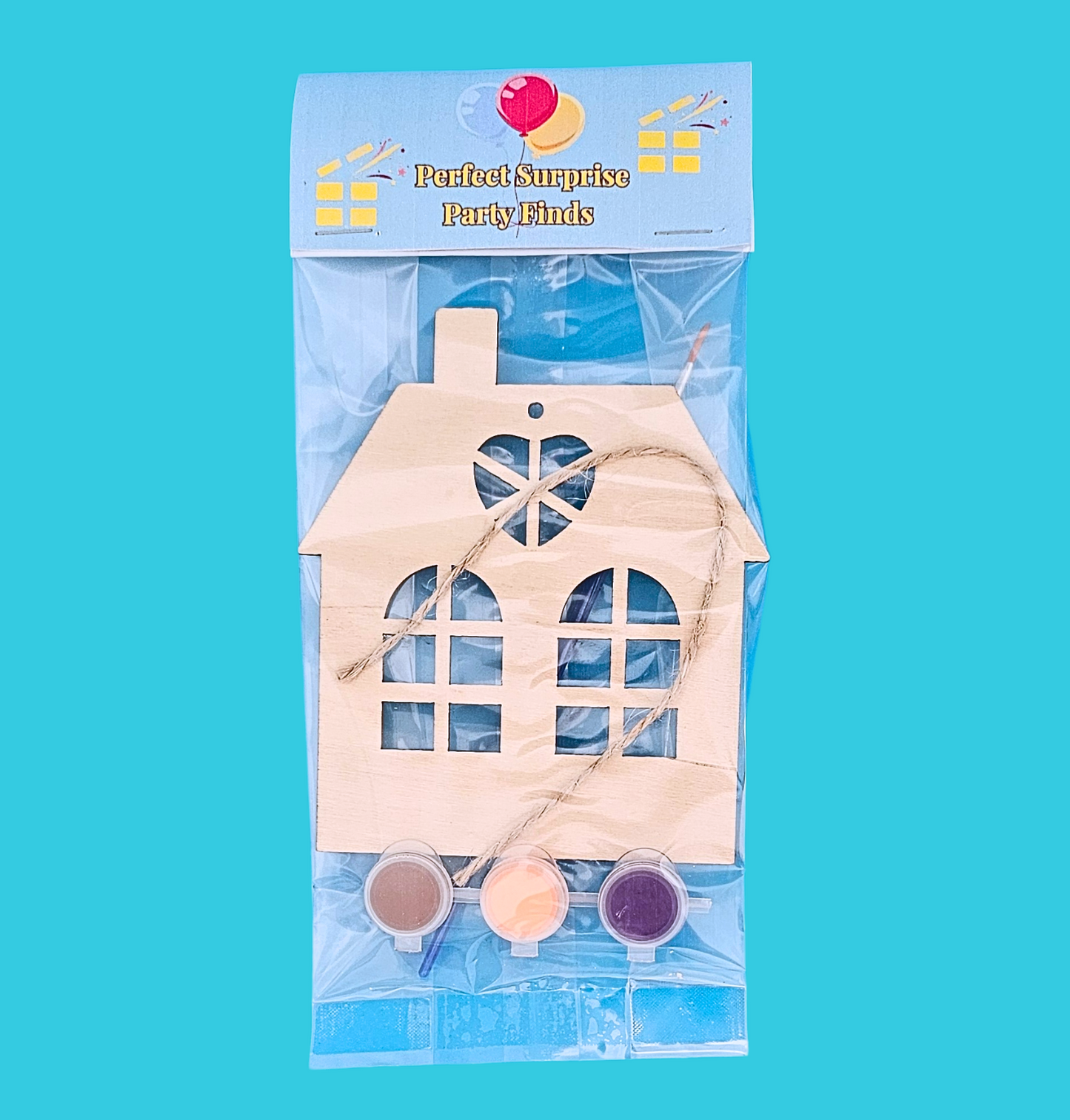 Pre-Packed Wooden House & Paint Set