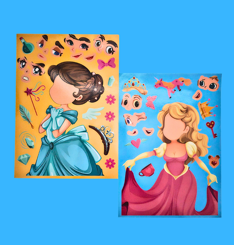 Make Your Own Princess Sticker Sheet