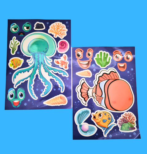 Make A Face Ocean Sticker Sheet