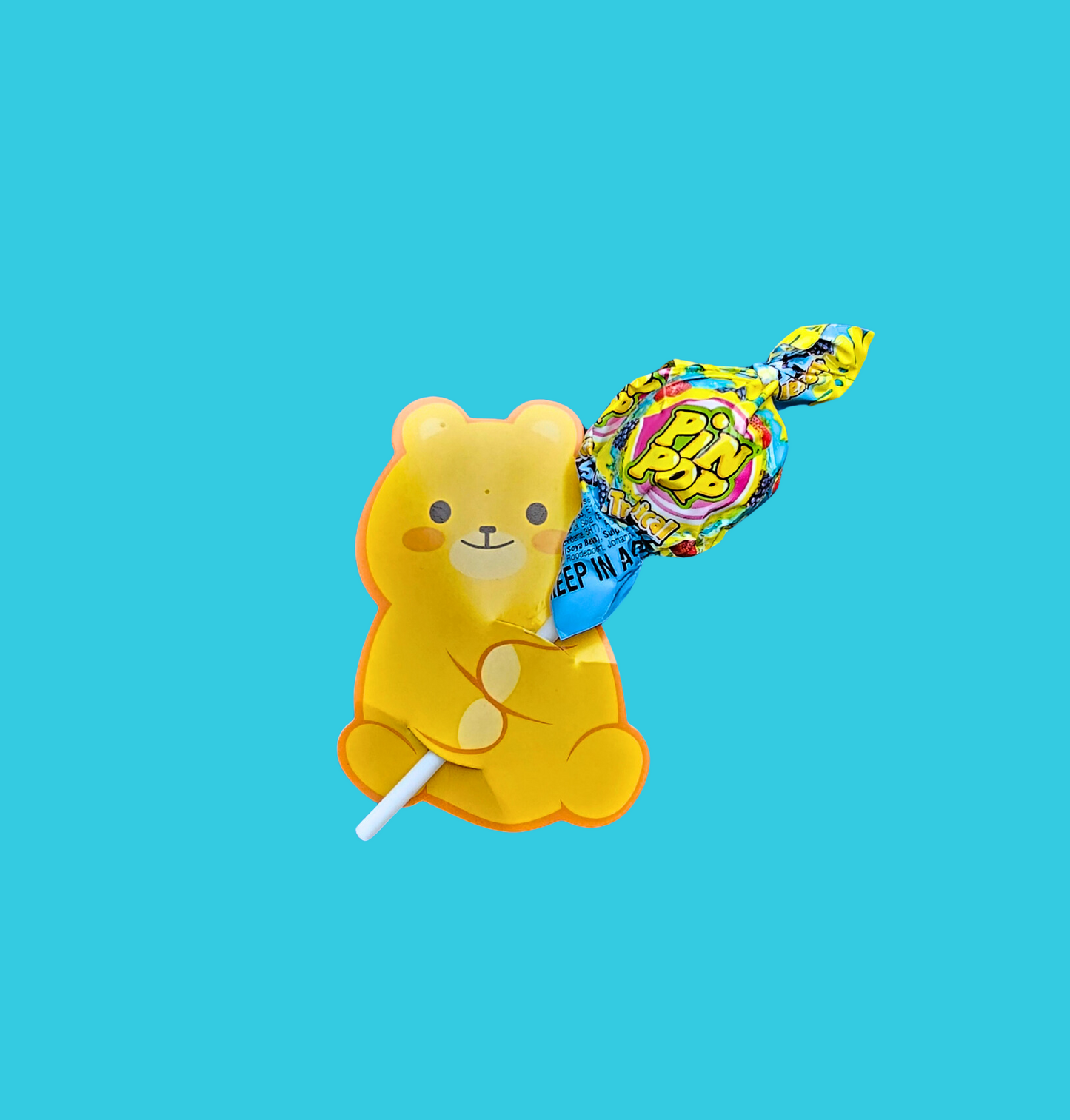 Teddy Bear shaped Lollipop Holder With Lollipop