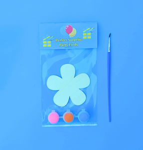Pre-Packed Wooden Flower And Paint Set